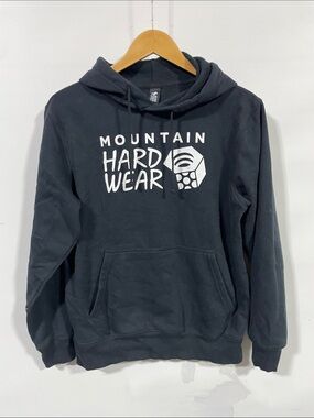 Mountain Hardwear Black Pullover Hoodie with White Logo